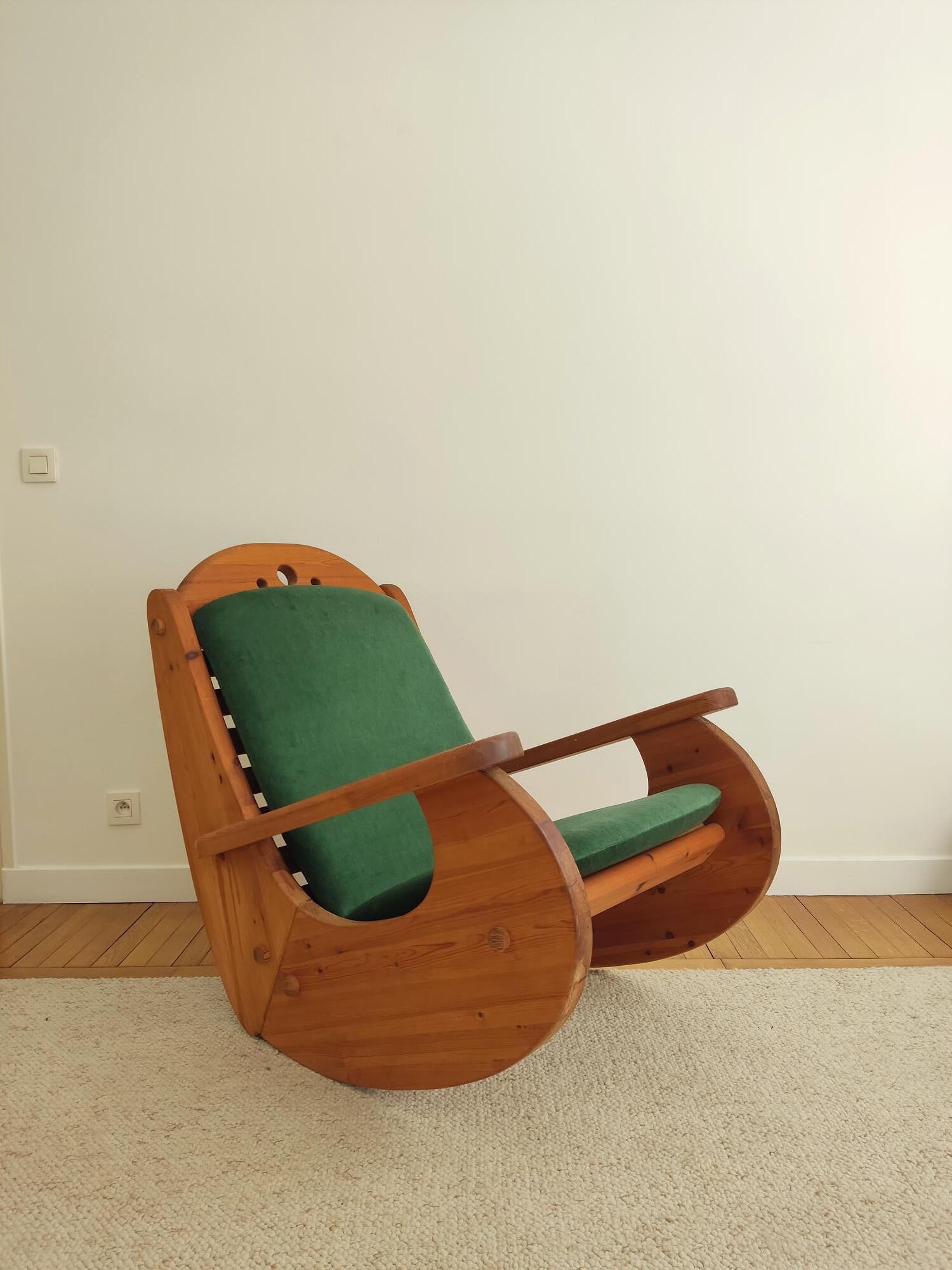 Scandinavian Rocking Chair, 70s Chairs