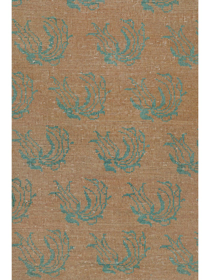 Vintage Turkish Kars Runner Rug in Brown with Sky Blue Patterns from Rug & Kilim Rugs