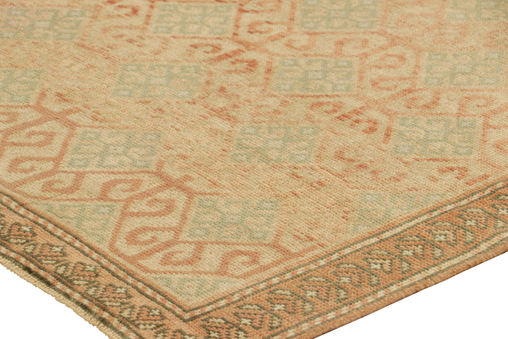 Vintage Zeki Müren Runner Rug with Polychrome Diamond Patterns from Rug & Kilim Rugs