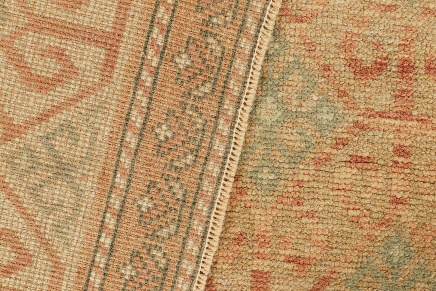 Vintage Zeki Müren Runner Rug with Polychrome Diamond Patterns from Rug & Kilim Rugs
