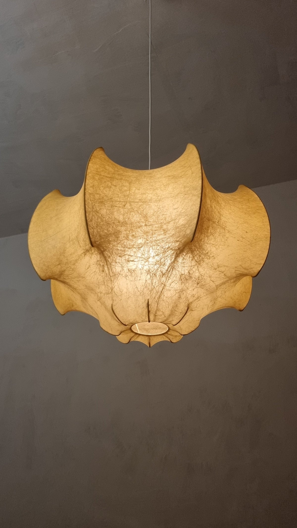 Viscontea Cocoon Suspension Lamp Designed by Achille and Pier Giacomo Castiglioni for Flos, 1960s Pendant Lights