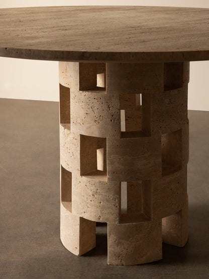 Vivi Dining Table in Travertine