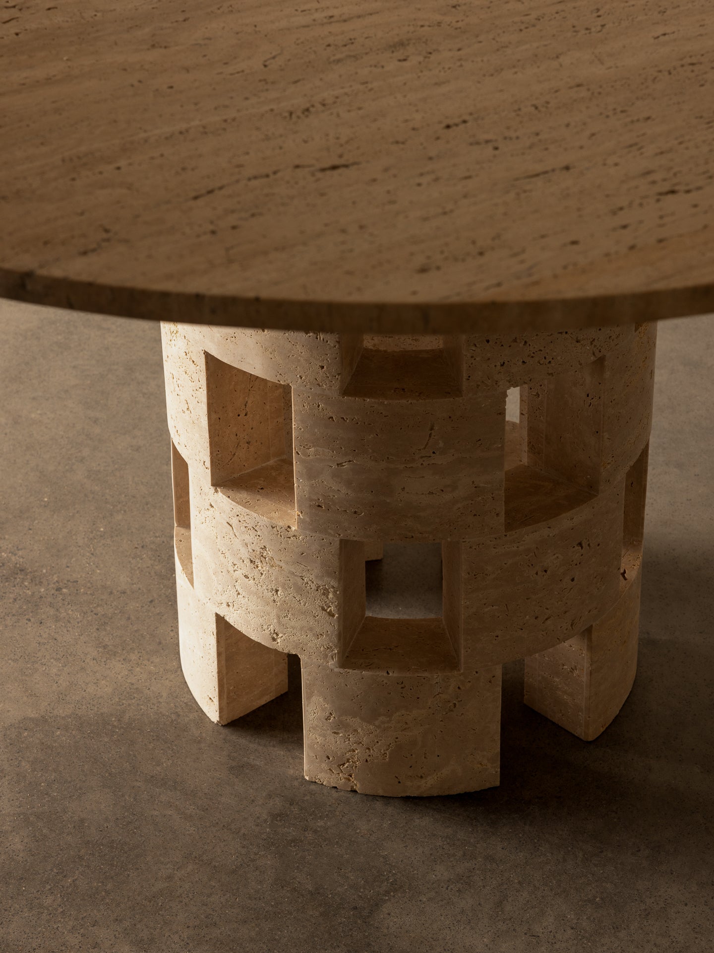 Vivi Dining Table in Travertine