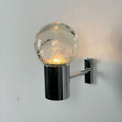 Single Wall Light by Gino Sarfatti and Archimede Seguso for Seguso Vetri d'Arte, 1950s Sconces
