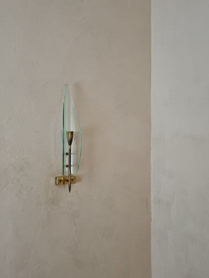 Wall Sconces Designed and Produced by Cristal Art, Italy 1950 Sconces