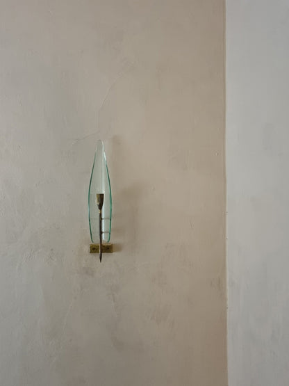 Wall Sconces Designed and Produced by Cristal Art, Italy 1950 Sconces