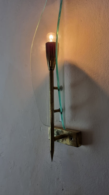 Wall Sconces Designed and Produced by Cristal Art, Italy 1950 Sconces