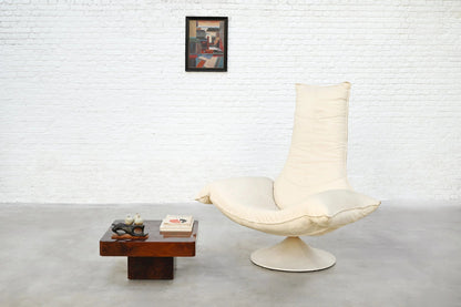 Early 1970s Gerard van den Berg Wammes Lounge Chair, Leather Chaise Lounges