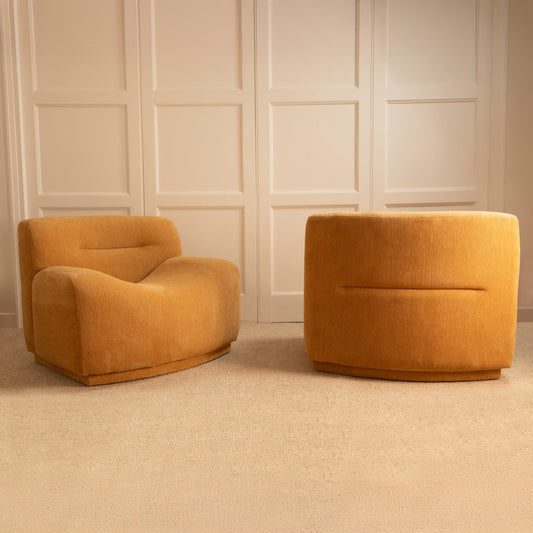 Pair of Wave Armchairs, Italy 1970s Chairs