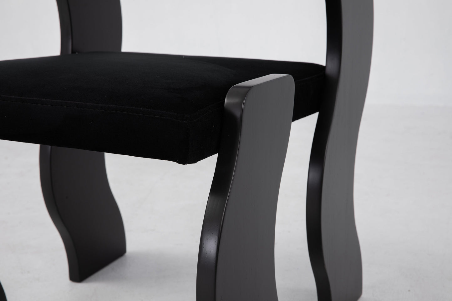 Wave Chair in Black by Sun at Six Chairs