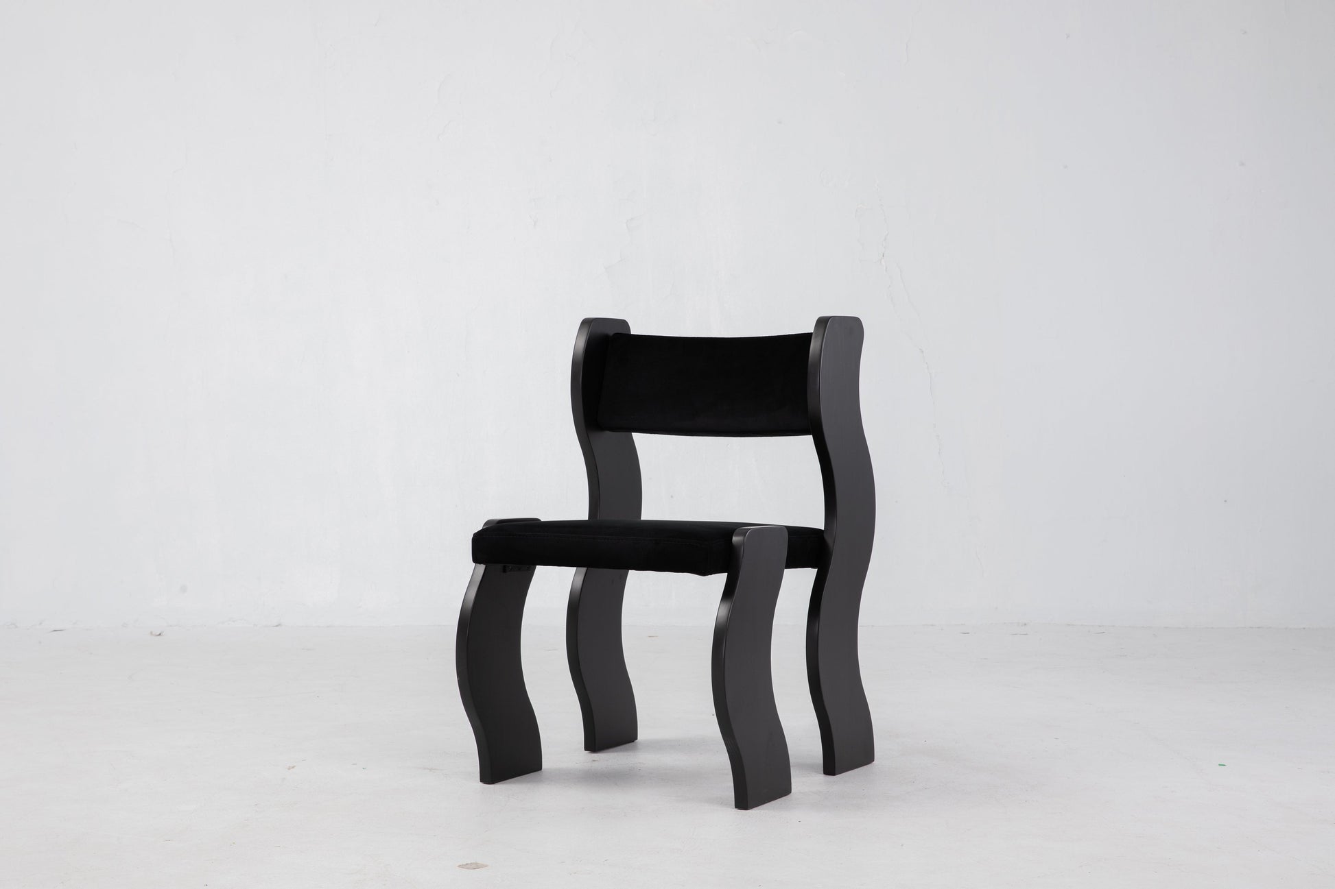 Wave Chair in Black by Sun at Six Chairs