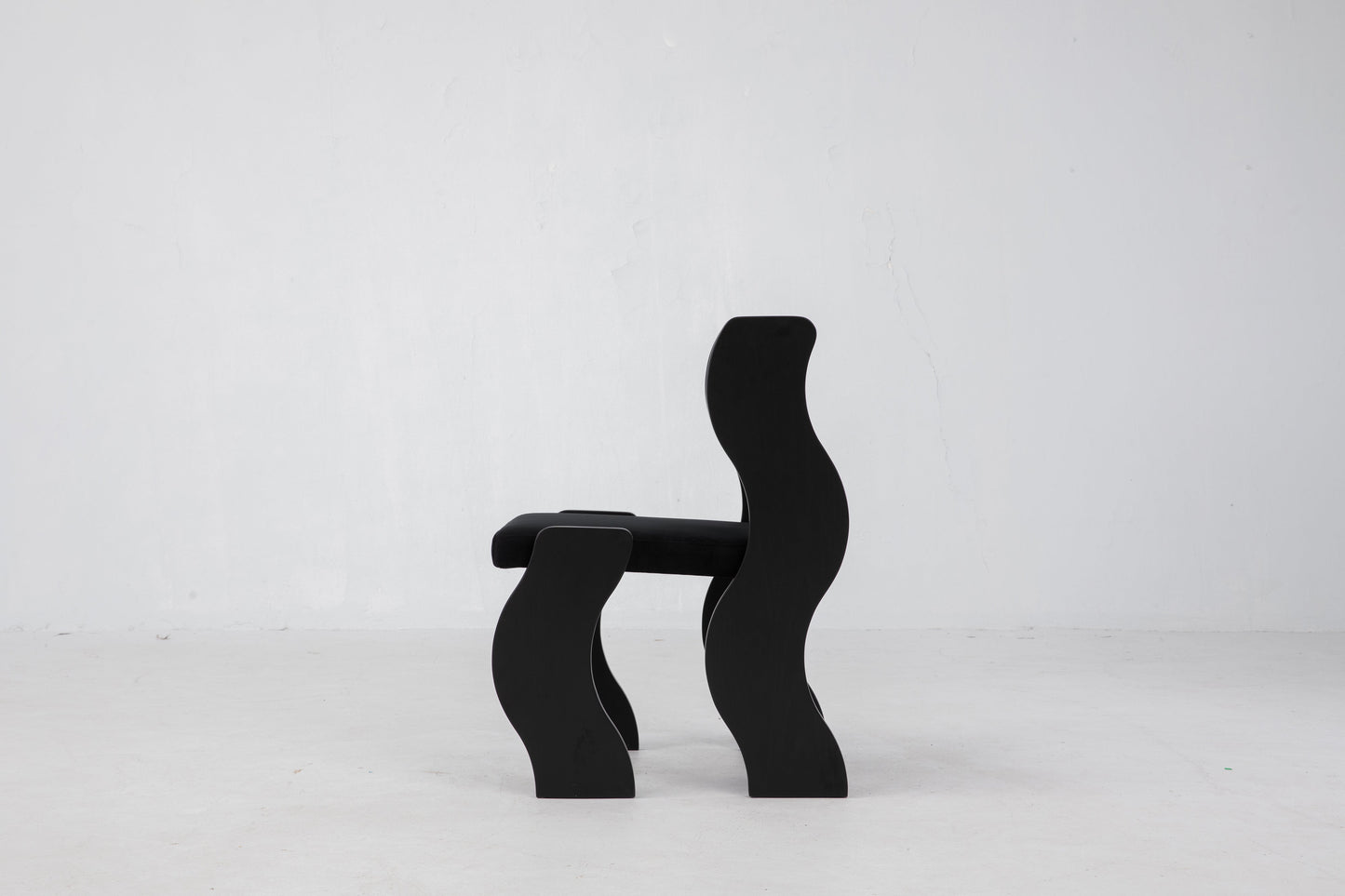 Wave Chair in Black by Sun at Six Chairs