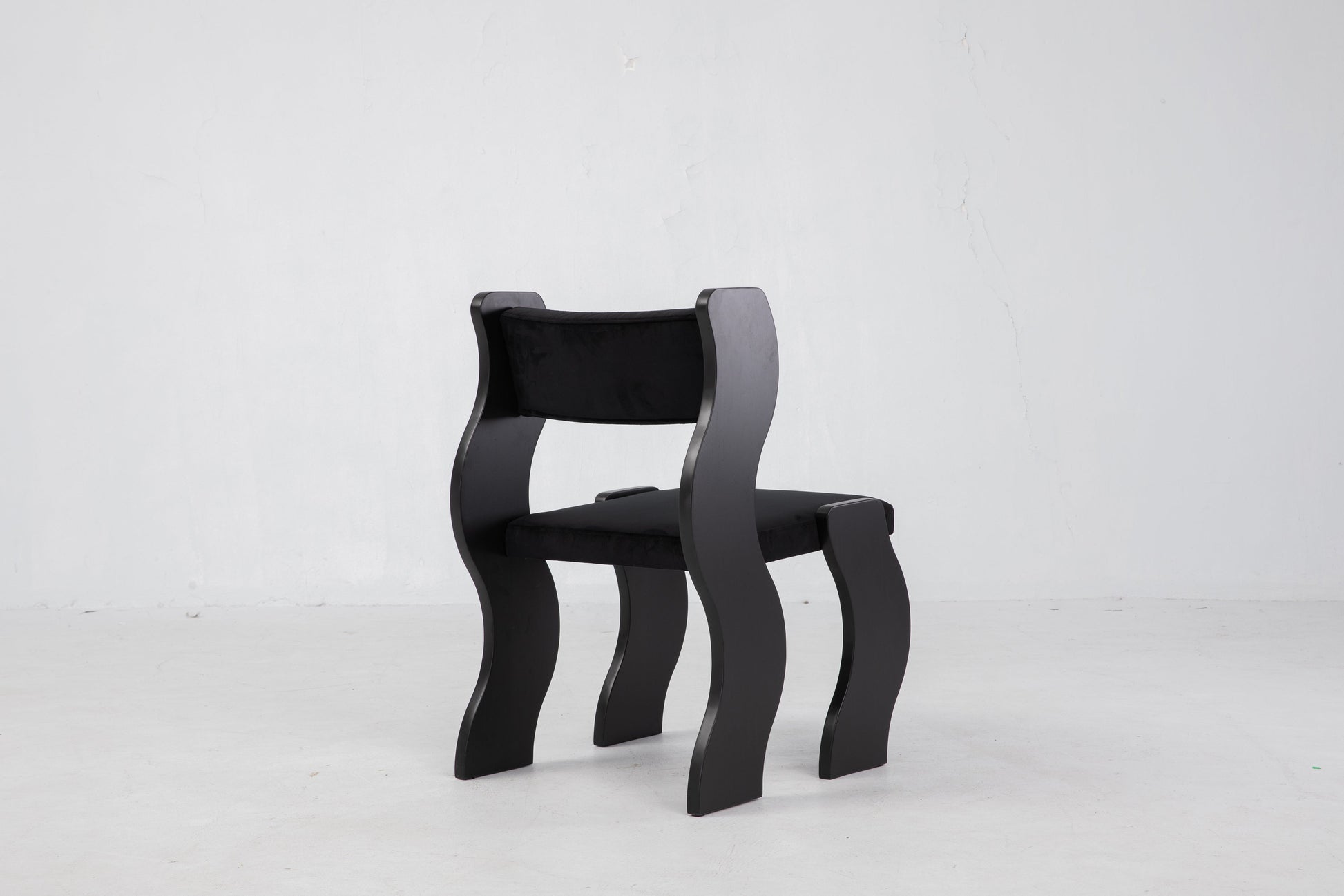 Wave Chair in Black by Sun at Six Chairs