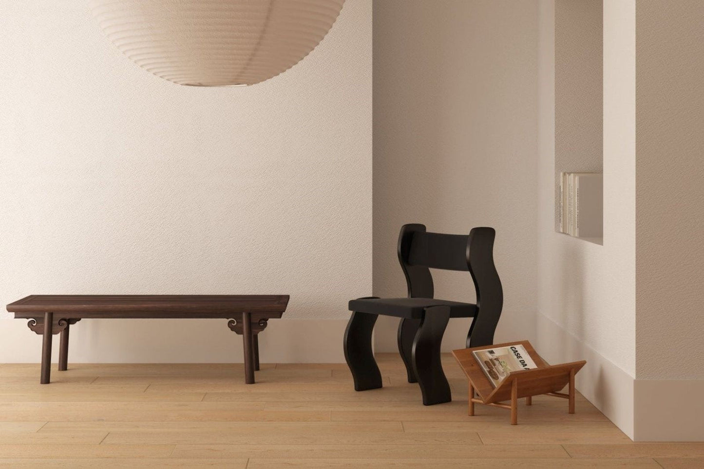 Wave Chair in Black by Sun at Six Chairs