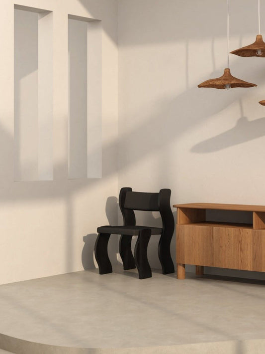 Wave Chair in Black by Sun at Six Chairs