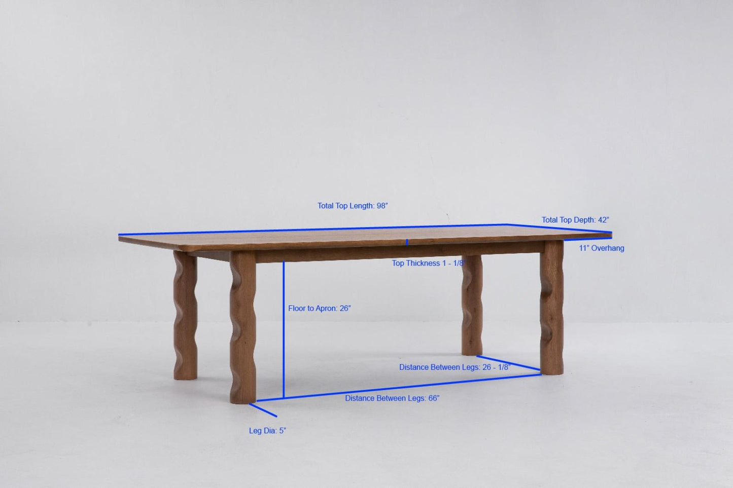 Wave Dining Table in Sienna Dining Tables