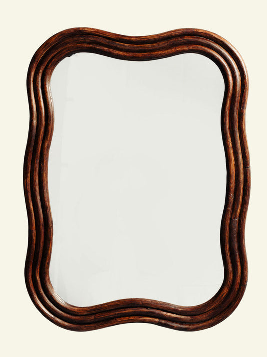 Wave Rattan Mirror, Large Mirrors