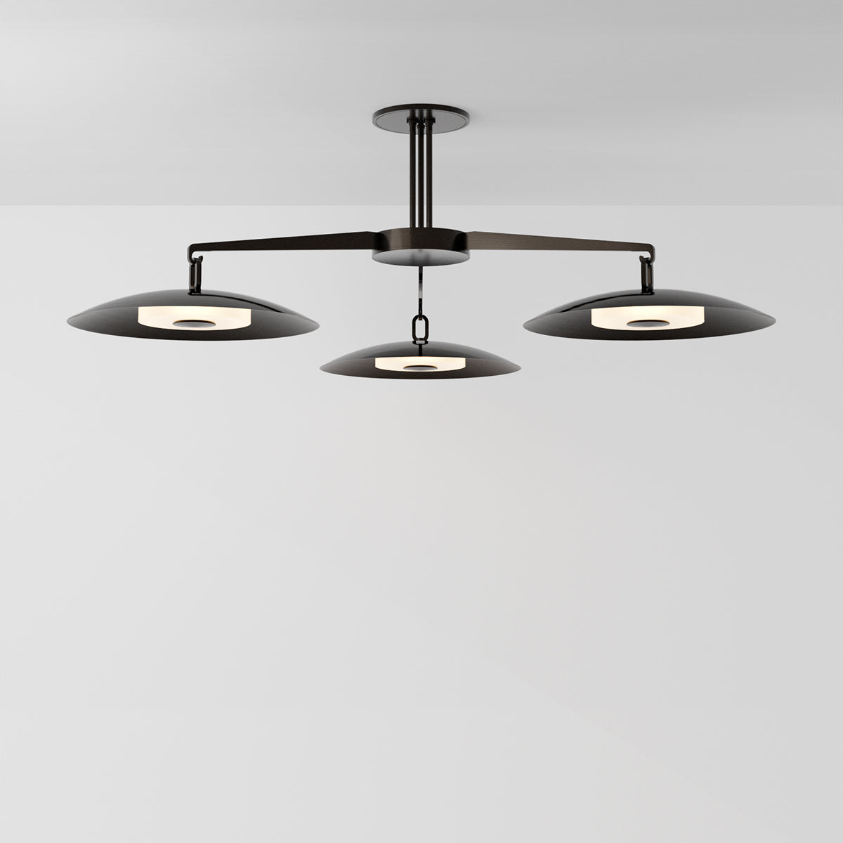 Willa Ceiling Light in Black Brass Flush Mounts