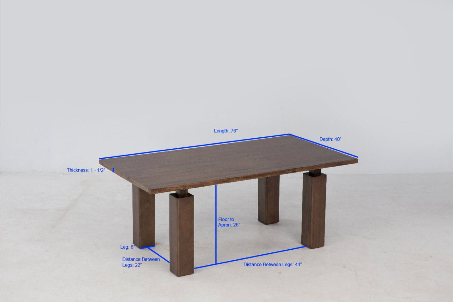 Wolo 76" Dining Table by Sun at Six Dining Tables