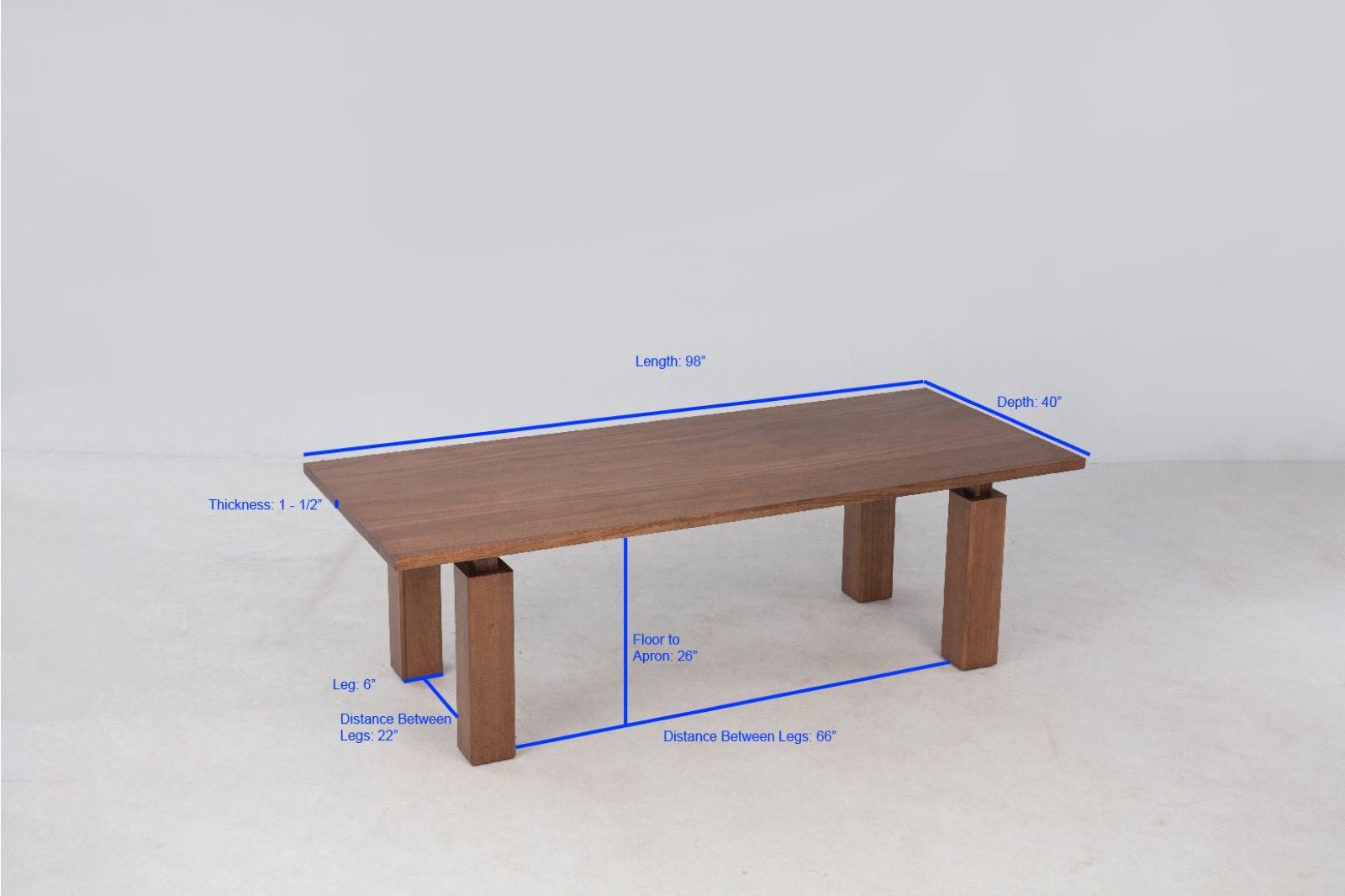 Wolo 98" Dining Table by Sun at Six Dining Tables