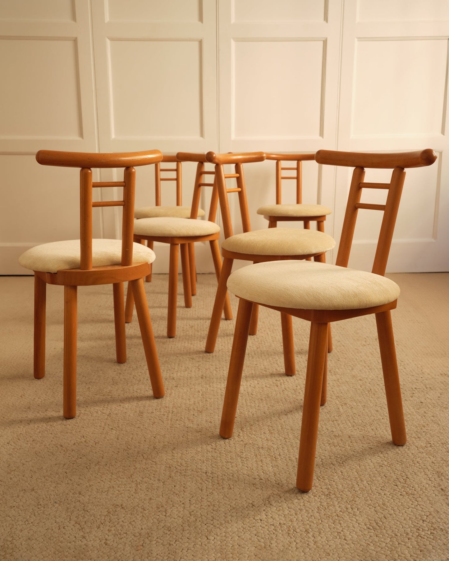 Wood & Velvet Italian Chairs Dining Chairs