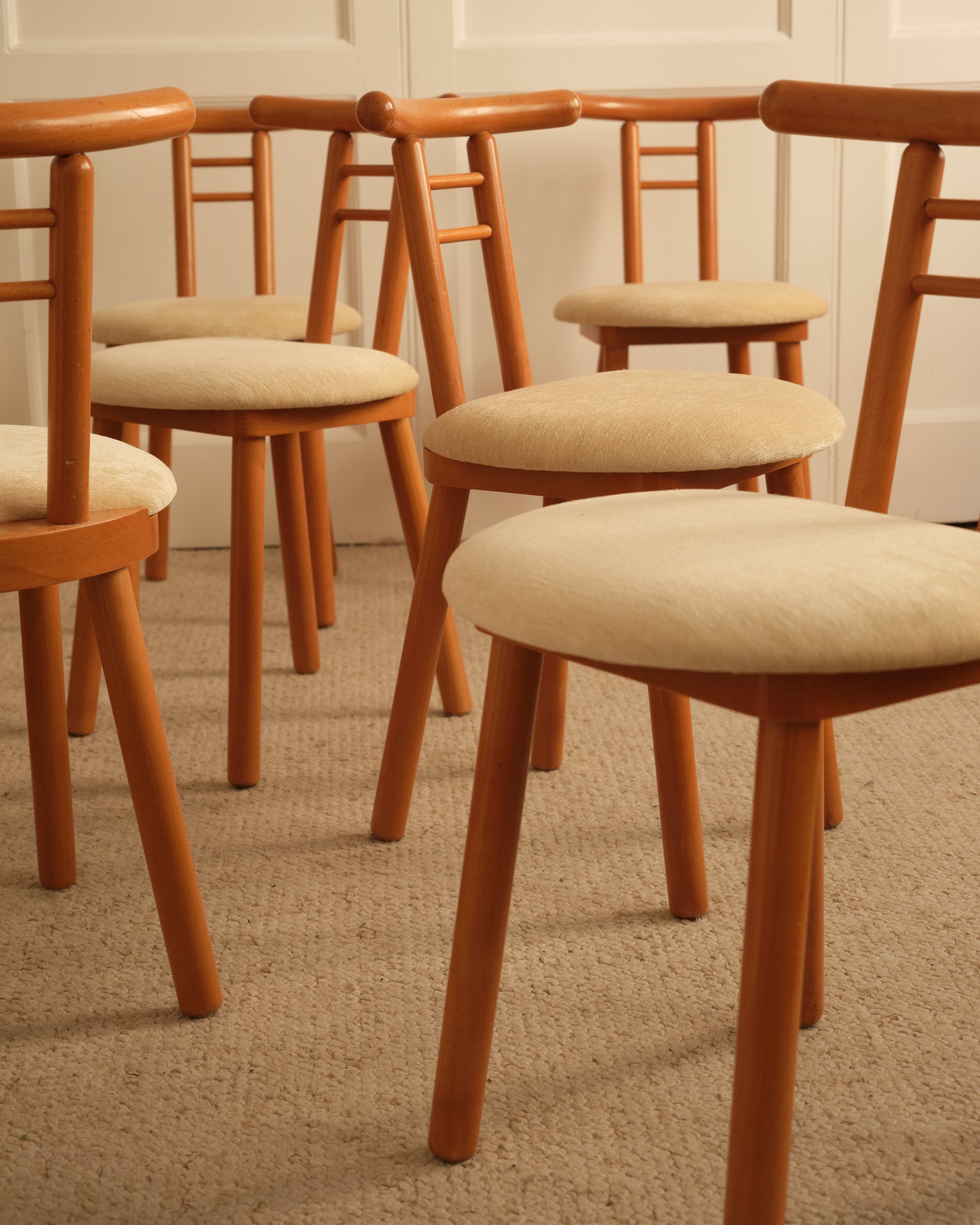 Wood & Velvet Italian Chairs Dining Chairs