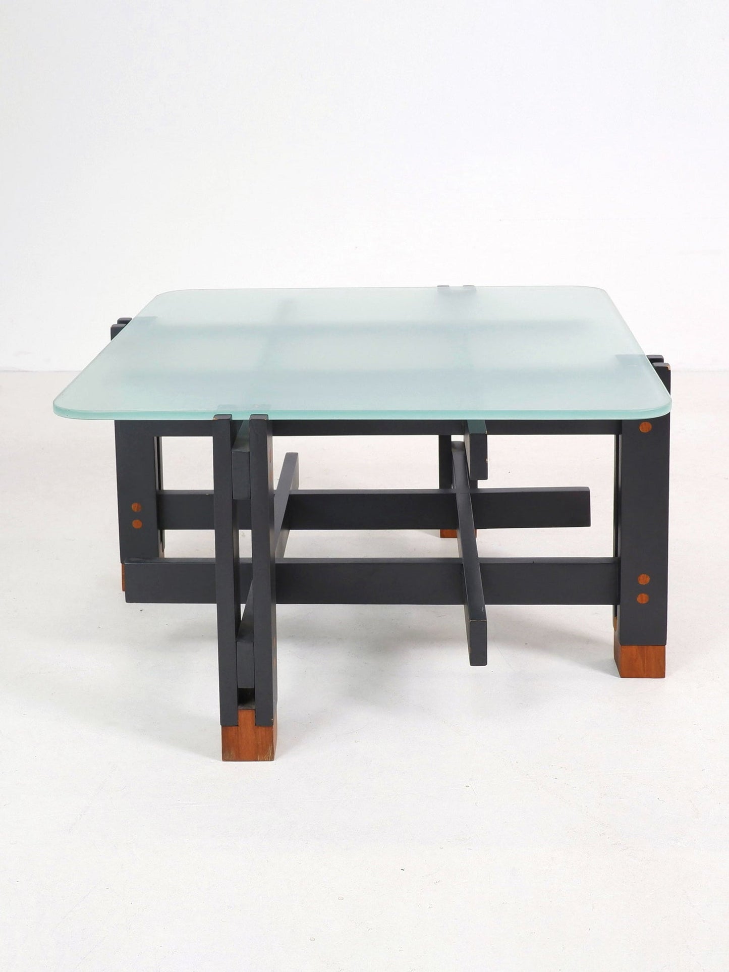 Wood and Glass Coffee Table, Italy, ca. 1960 Coffee Tables