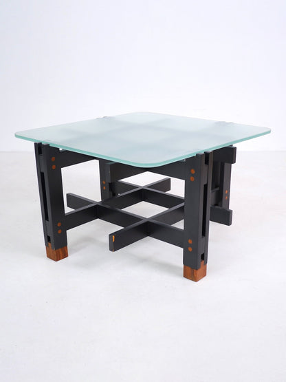 Wood and Glass Coffee Table, Italy, ca. 1960 Coffee Tables