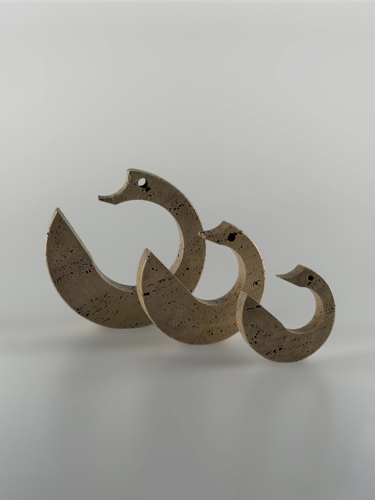 Set of 3 Zoomorphic Travertine Sculptures by Fratelli Mannelli, Rome, 1970s Sculptures