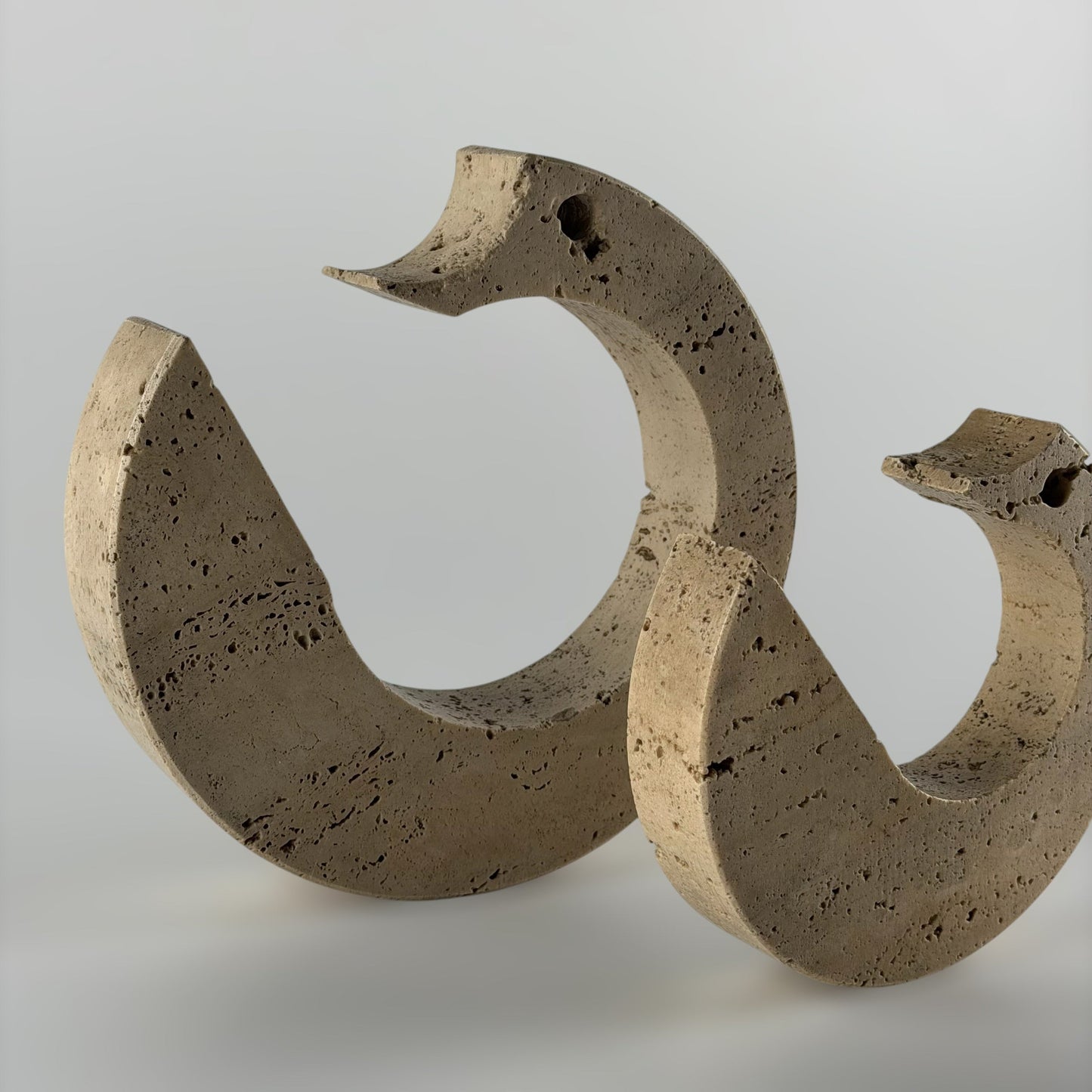 Set of 3 Zoomorphic Travertine Sculptures by Fratelli Mannelli, Rome, 1970s Sculptures