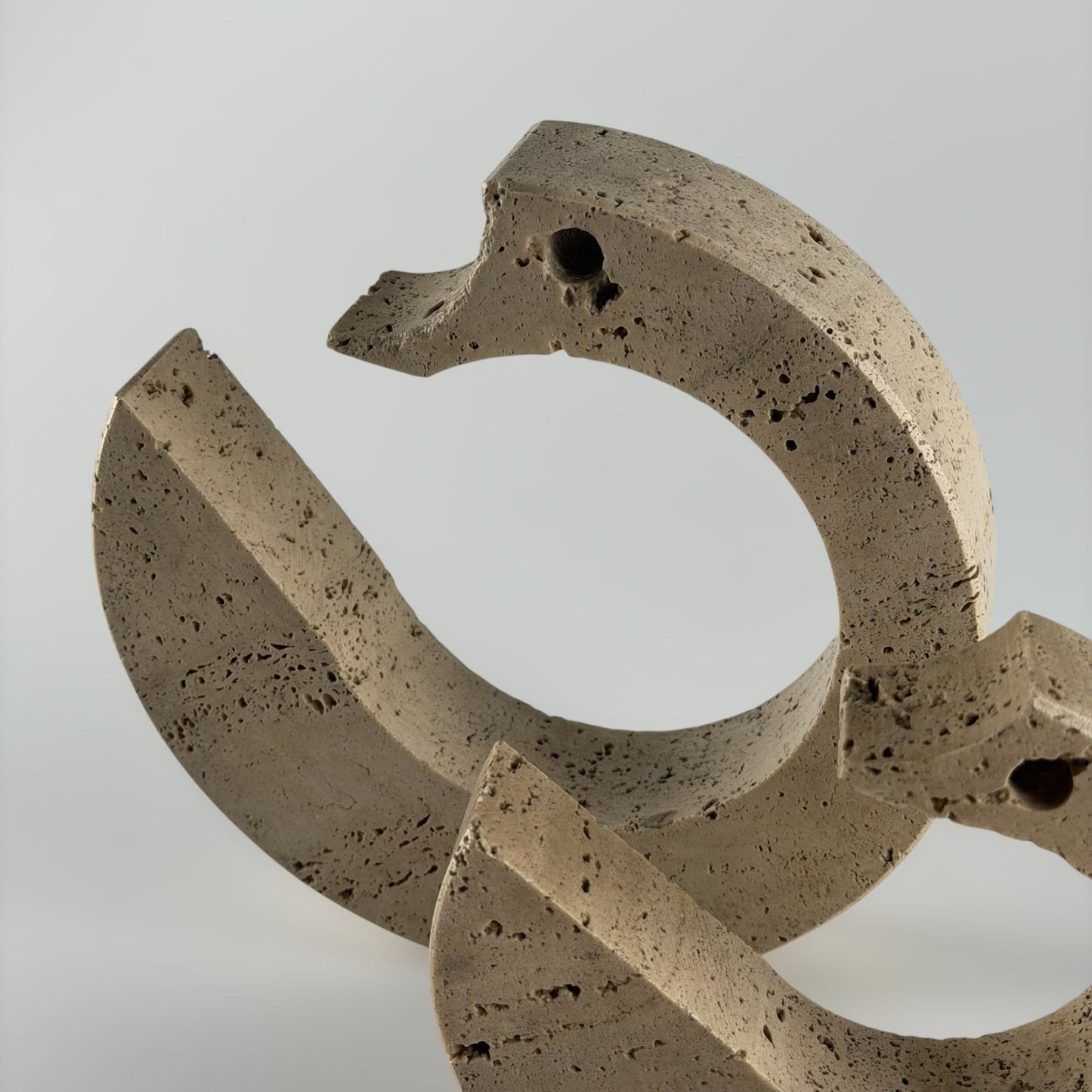 Set of 3 Zoomorphic Travertine Sculptures by Fratelli Mannelli, Rome, 1970s Sculptures