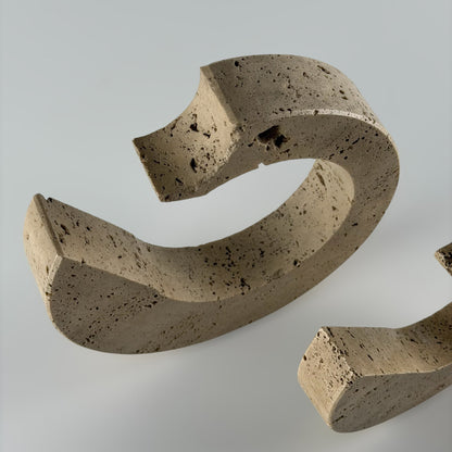 Set of 3 Zoomorphic Travertine Sculptures by Fratelli Mannelli, Rome, 1970s Sculptures
