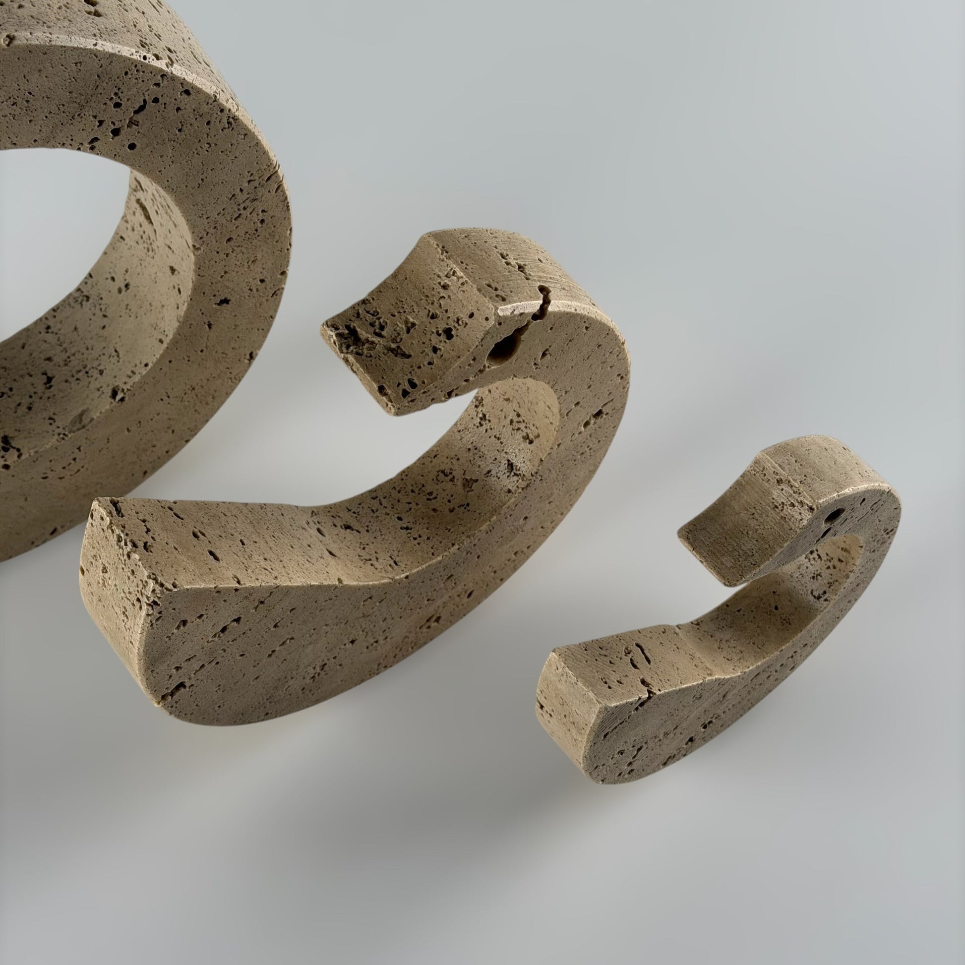 Set of 3 Zoomorphic Travertine Sculptures by Fratelli Mannelli, Rome, 1970s Sculptures