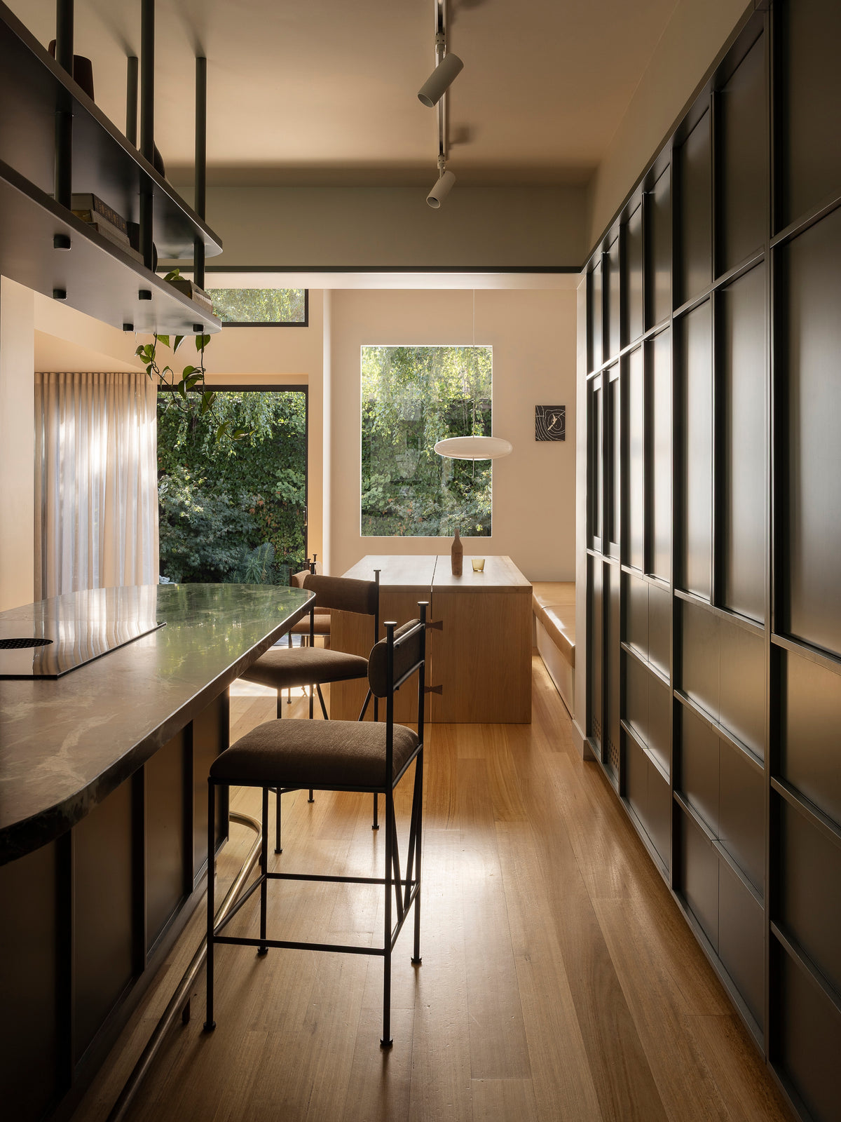 Aspen Counter Stool in Chalet by Rachel Donath, styled in a kitchen interior