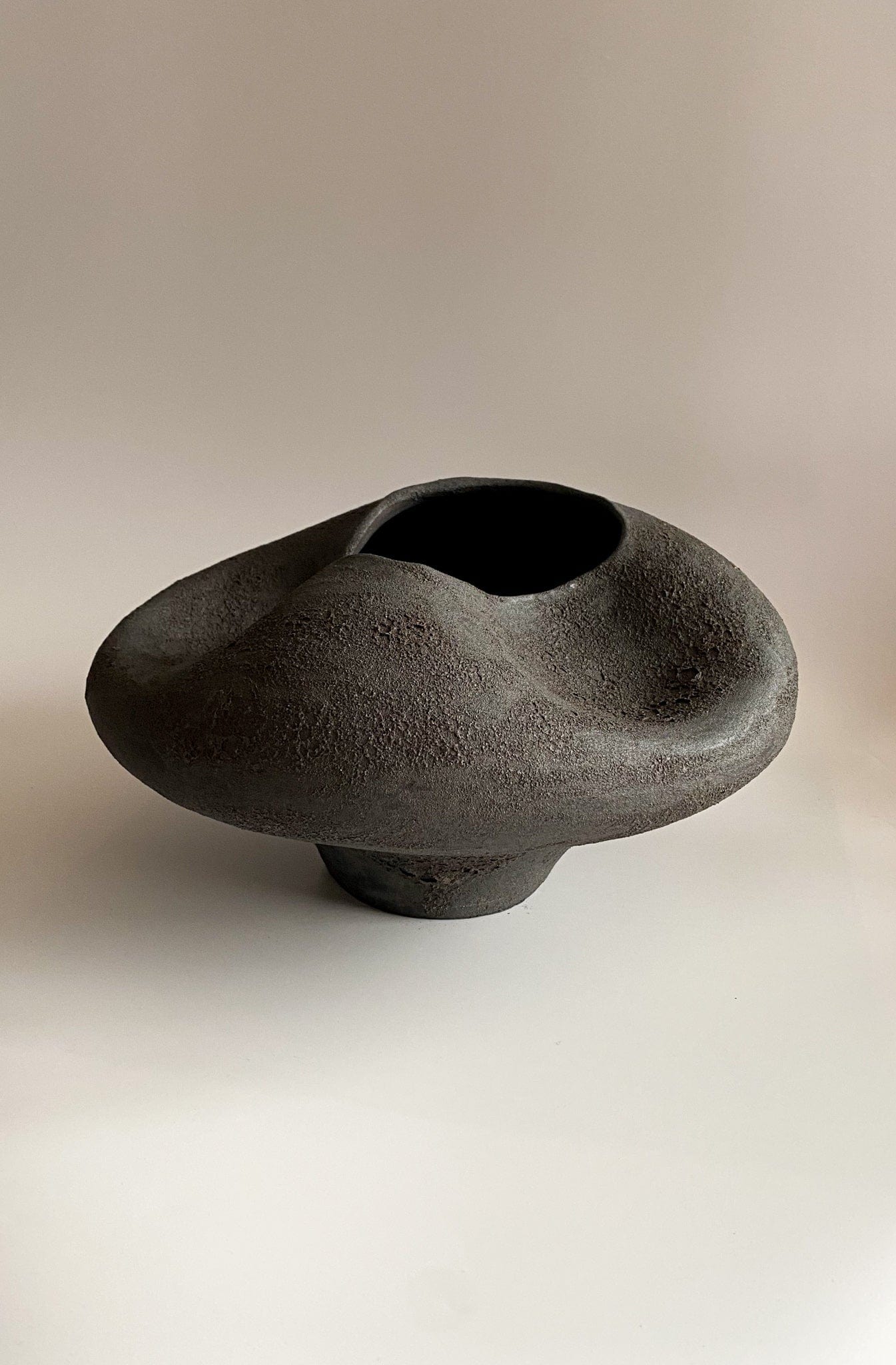Black Textured Ceramic Vase by Maku Ceramics Vases