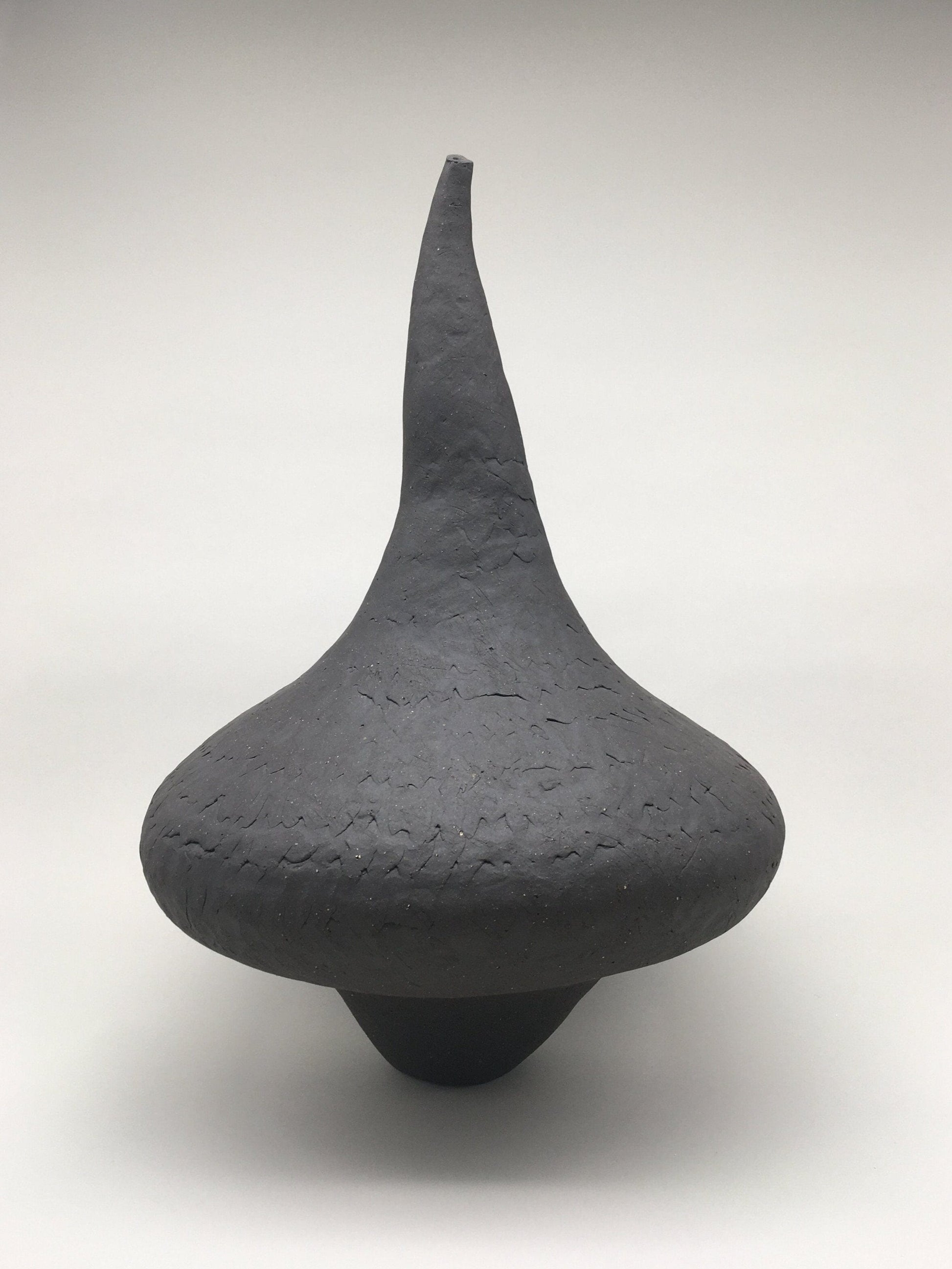 Black Unglazed Stoneware Sculpture by Evamarie Pappas-Oglander