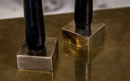 Brass Candle Block Decor