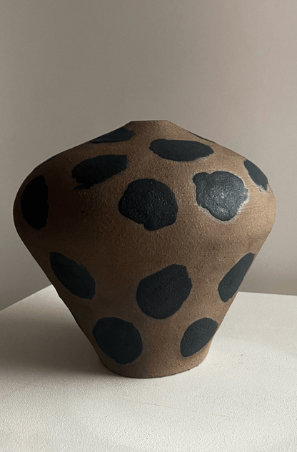 Brown Mottled Vase by Maku Ceramics