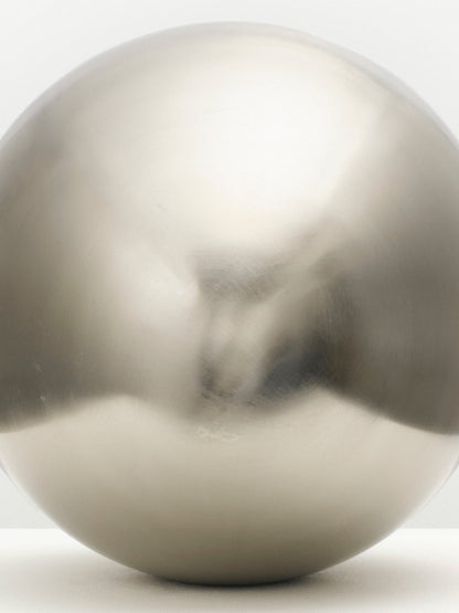 Brushed Steel Egg Sculpture sculptures