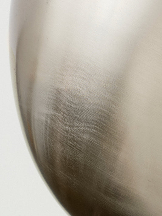 Brushed Steel Egg Sculpture sculptures