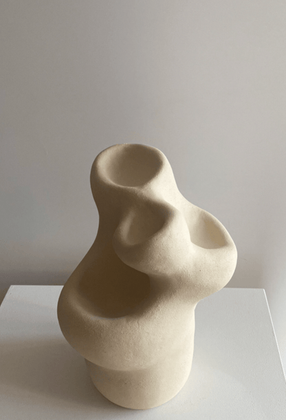 Cream Ceramic Sculpture by Maku Ceramics