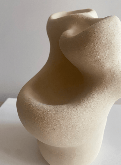 Cream Ceramic Sculpture by Maku Ceramics