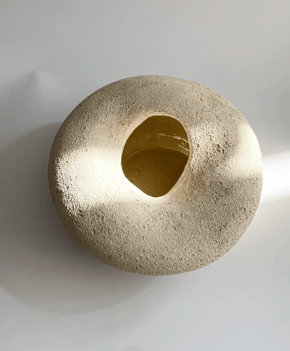 Cream Textured Ceramic Vase by Maku Ceramics