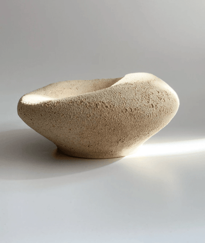 Cream Textured Ceramic Vase by Maku Ceramics