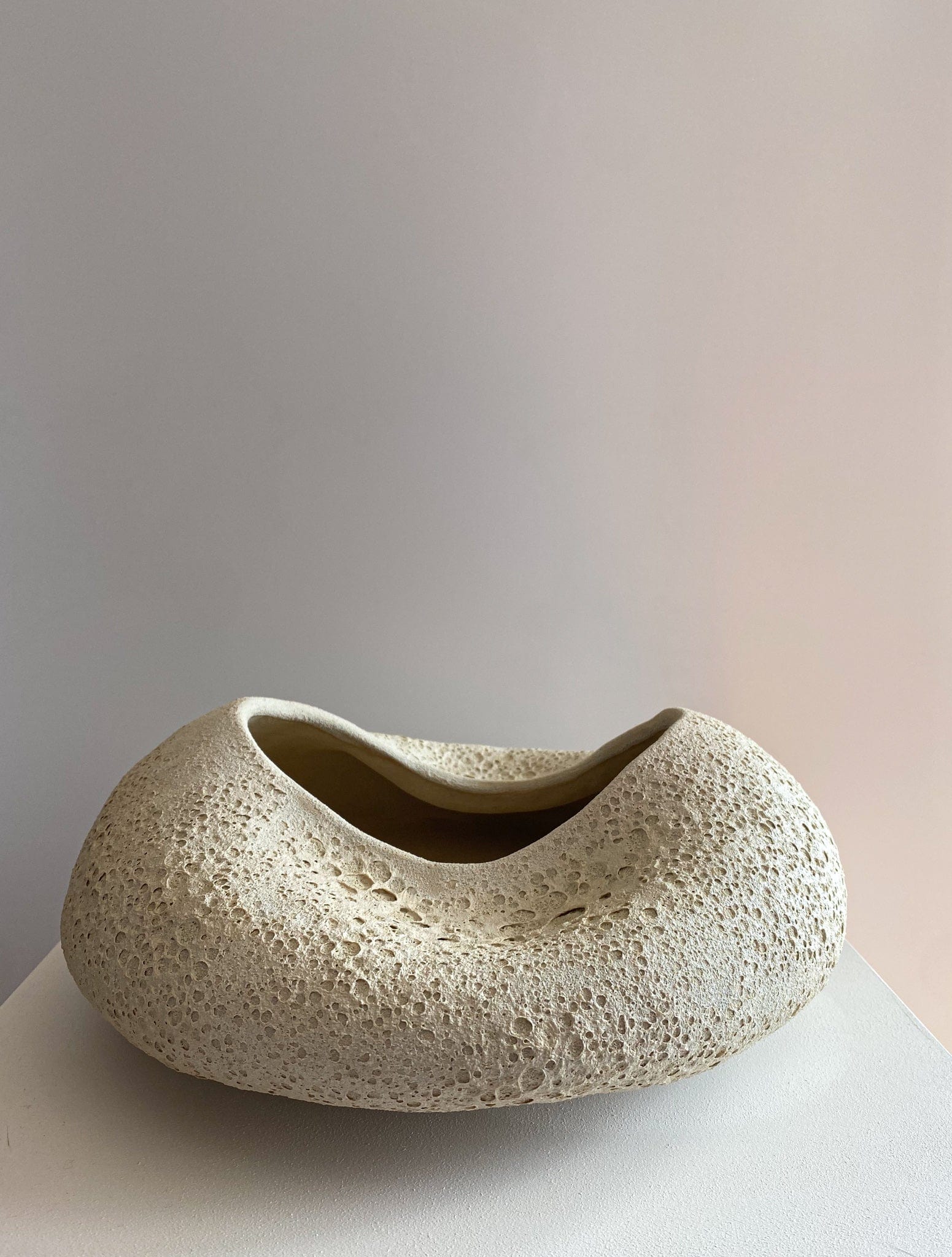 Cream Textured Vase by Maku Ceramics Vases