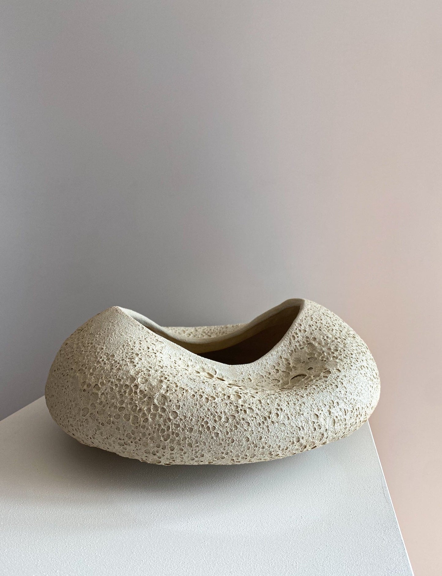 Cream Textured Vase by Maku Ceramics Vases