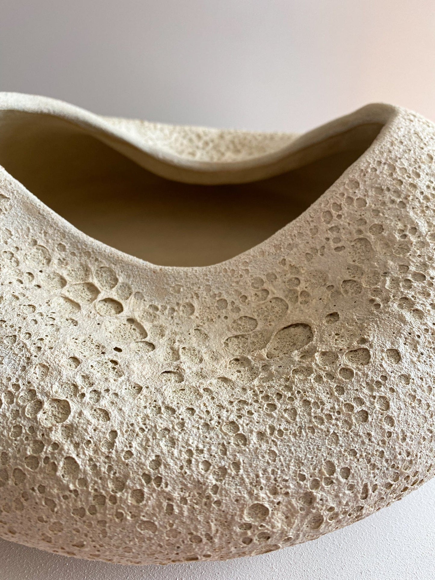 Cream Textured Vase by Maku Ceramics Vases Large
