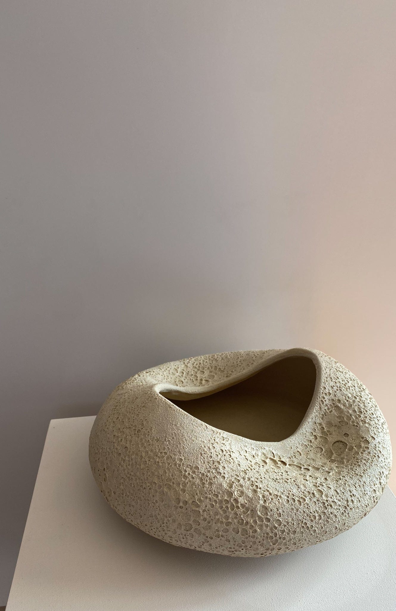 Cream Textured Vase by Maku Ceramics Vases Medium