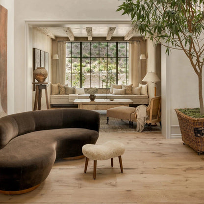 Curved Velvet Sofa (In the Manner of Vladmir Kagan) Sofas