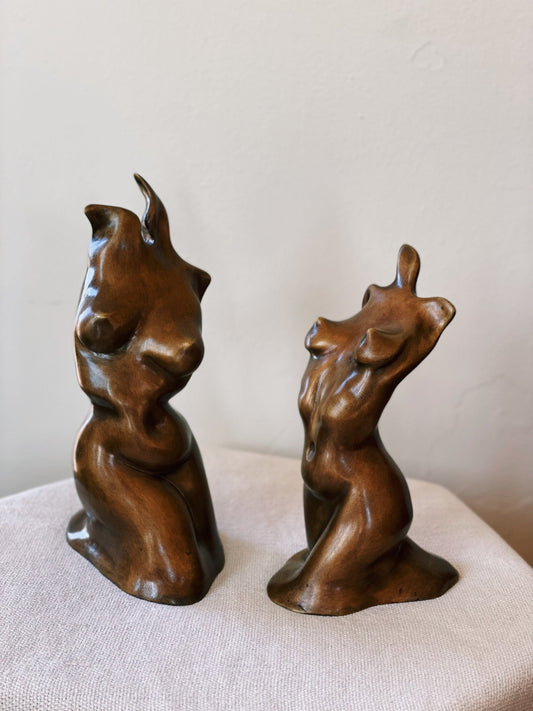 Del Aqua Bronze Sculptures by Le Minou Studio Pair